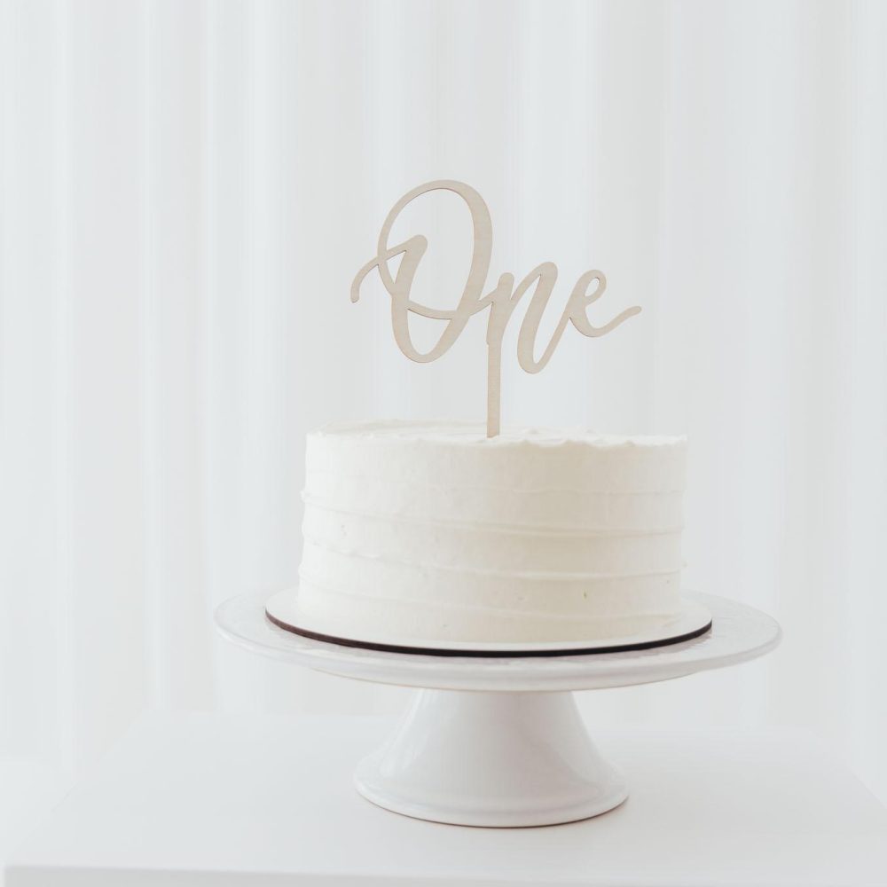 Cake with One decoration for baby first birthday