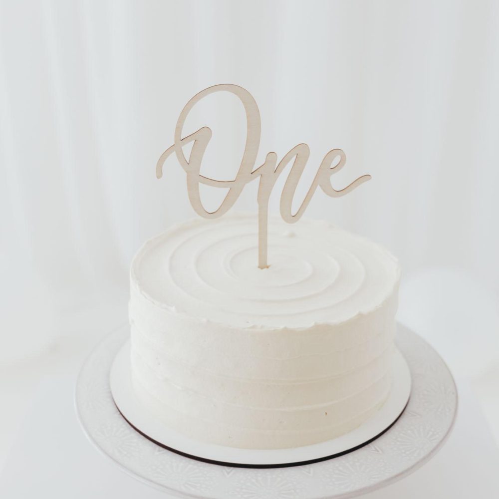 Cake with One decoration for baby first birthday